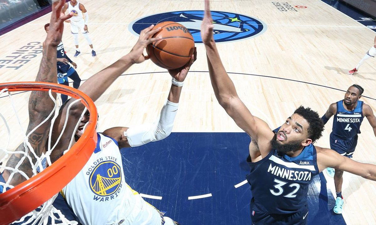 Karl-Anthony Towns tumbó a los Golden State Warriors