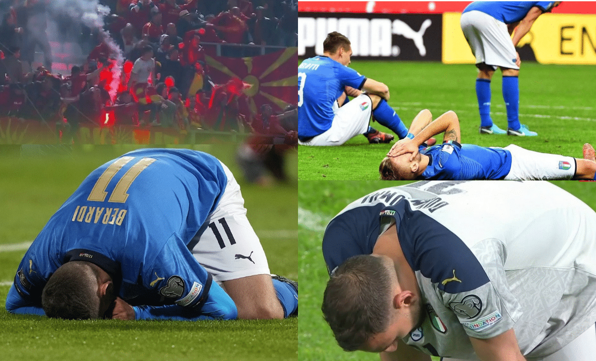 Destrozados: la reacción de los jugadores de Italia tras quedar eliminados del Mundial en el último minuto