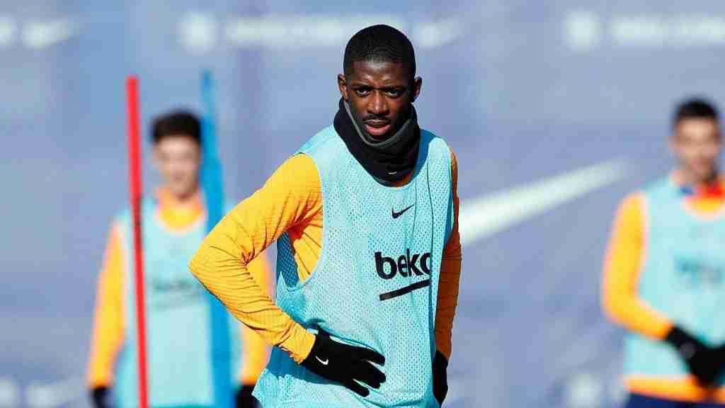 Dembélé en el entrenamiento. Foto: FC Barcelona.