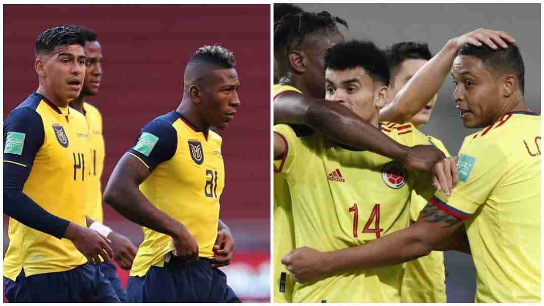 Selección de Ecuador y selección de Colombia