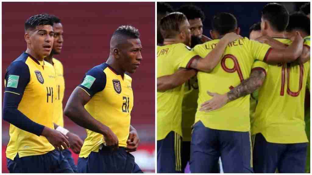 Selección de Ecuador y selección de Colombia