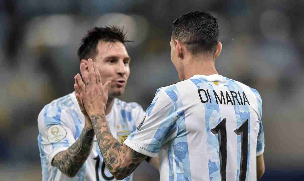 Ángel Di María y Lionel Messi en Argentina. Foto: Getty Images.