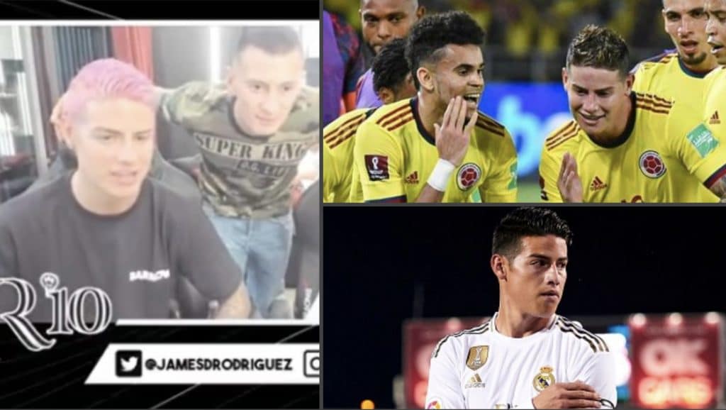 Collage James Rodríguez. Foto: Twitch, selección Colombia y Getty Images.
