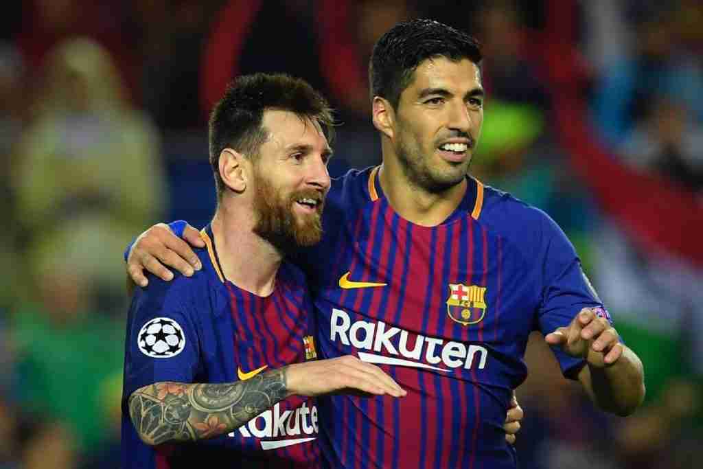 Lionel Messi y Luis Suárez en Barcelona. Foto: Getty Images.