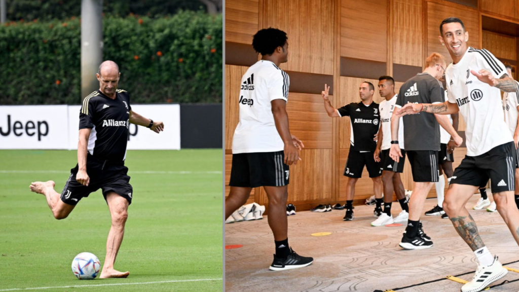 Collage entrenamiento. Foto: Juventus de Turín.