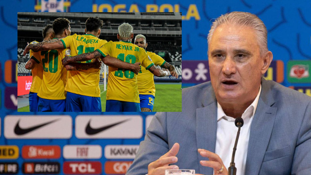 Collage Tite y Brasil. Foto: AFP.