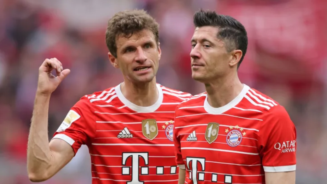 Müller y Lewandowski en Bayern de Múnich
