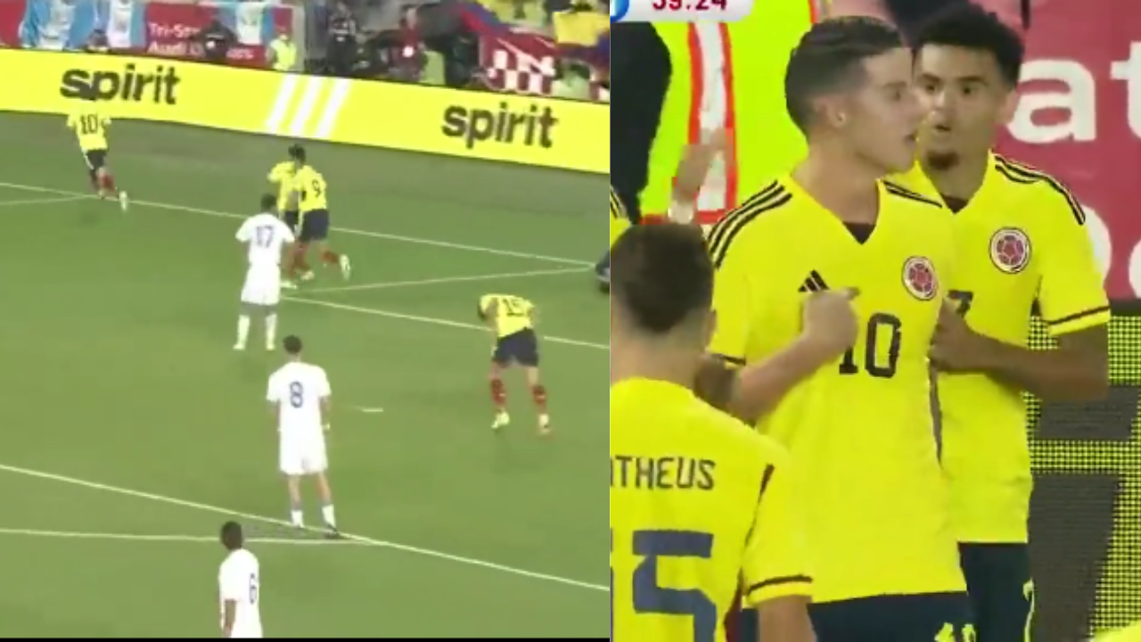 Gol de James Rodríguez cona selección Colombia