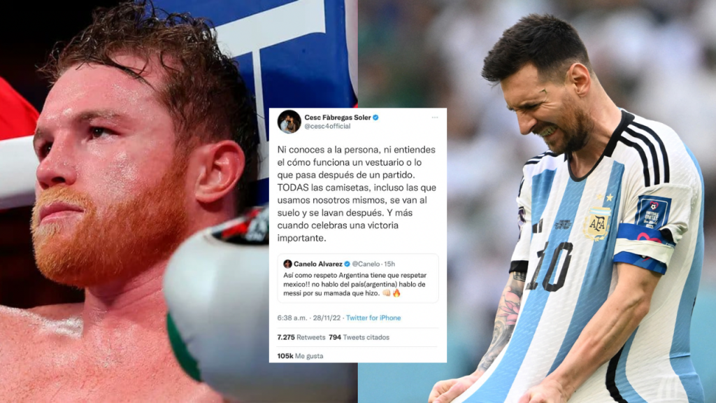 Collage de Lionel Messi y Canelo Álvarez. Foto: AFP / Twitter.