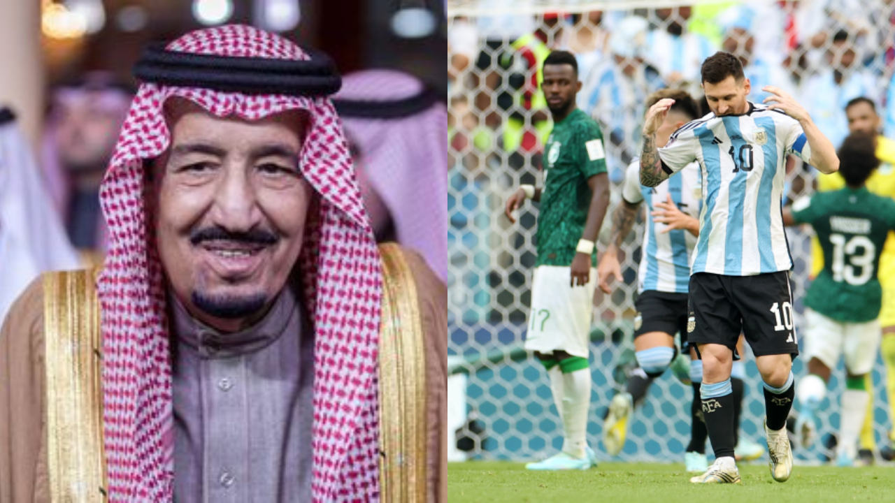 Rey de Arabia Saudita y Lionel Messi