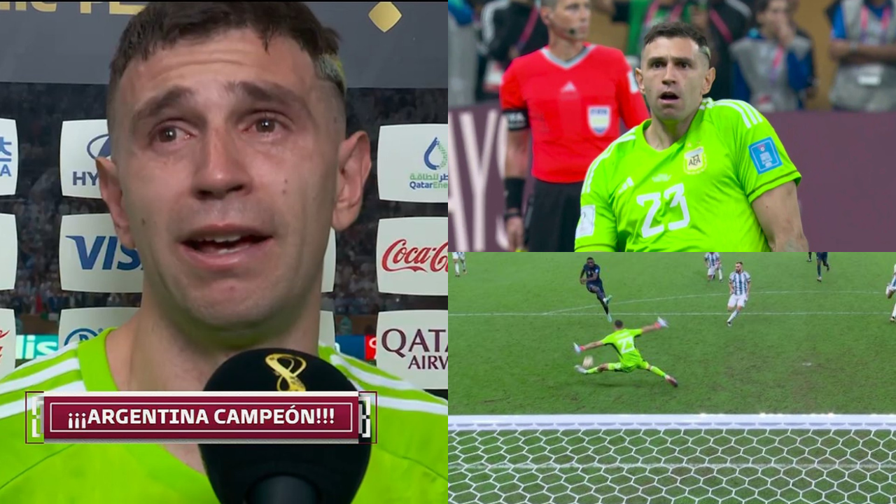'Dibu' Martínez llora tras ganar la Copa del Mundo