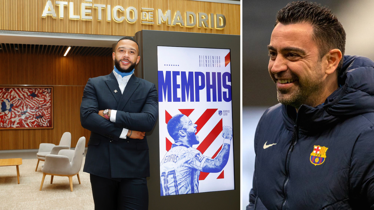 Collage de Memphis y Xavi. Foto: Atlético de Madrid/ Maxpp.